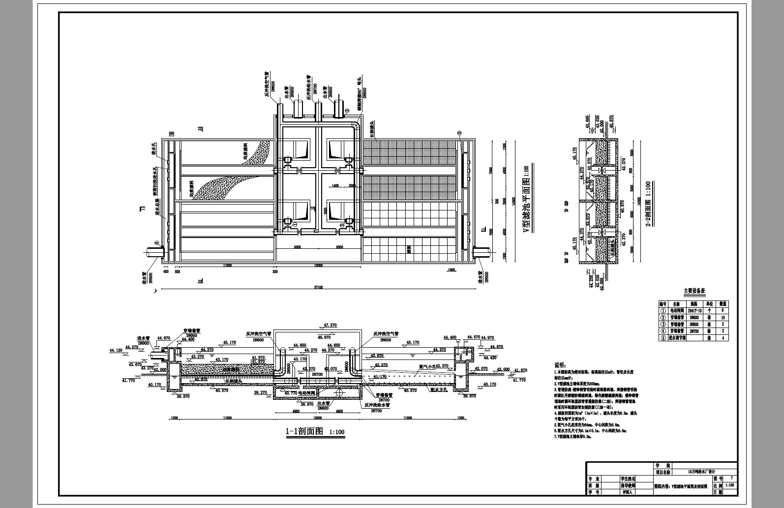 D0711-15万m3d给水工程设计+CAD+说明书==977289=250
