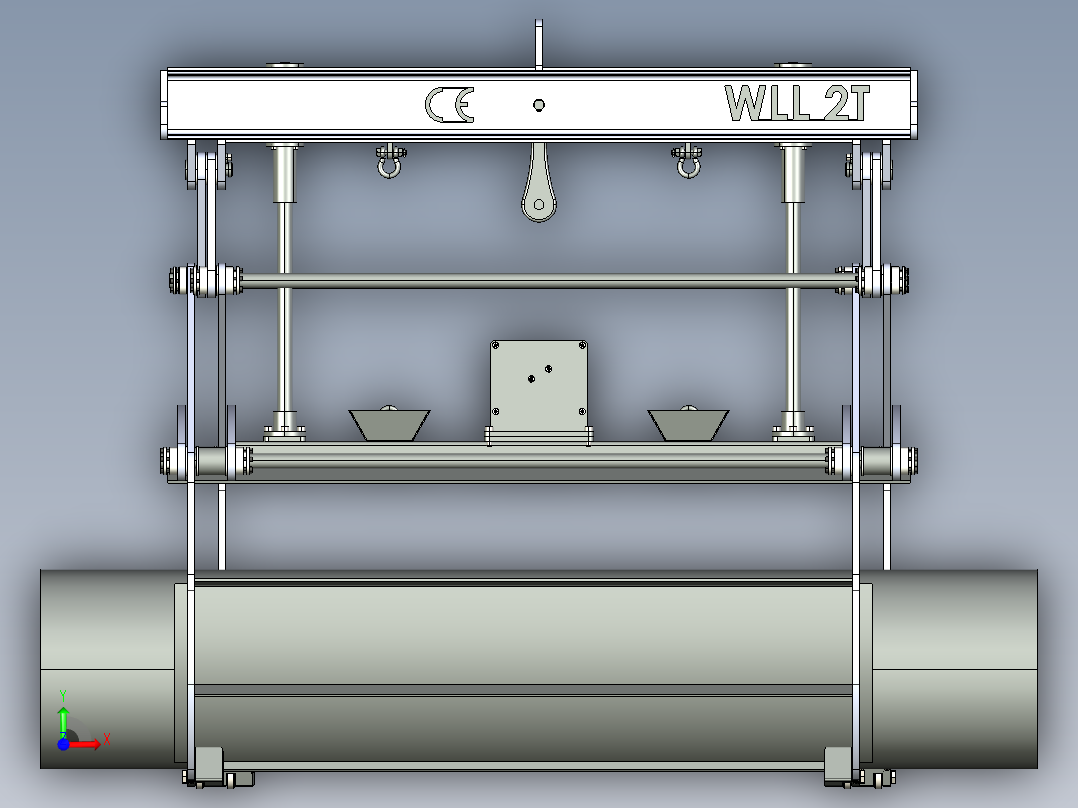 管道提升抓斗2T前视图