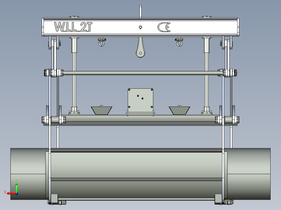 管道提升抓斗2T后视图