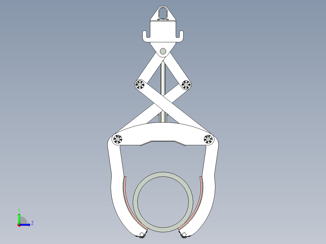 管道提升抓斗2T左视图