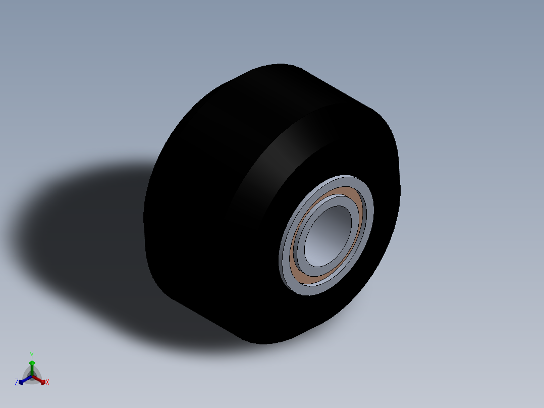 胶辊正等轴测图