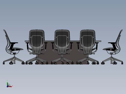 会议桌前视缩略图