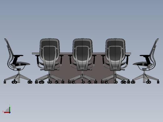 会议桌后视缩略图