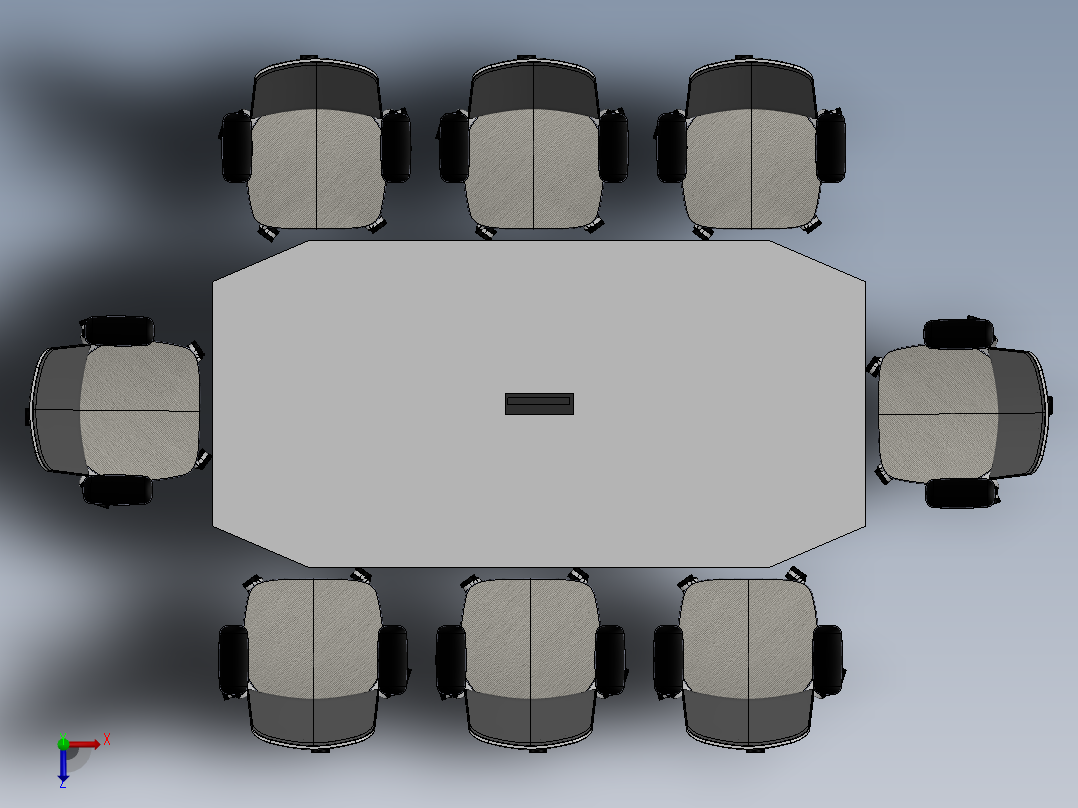 会议桌俯视图