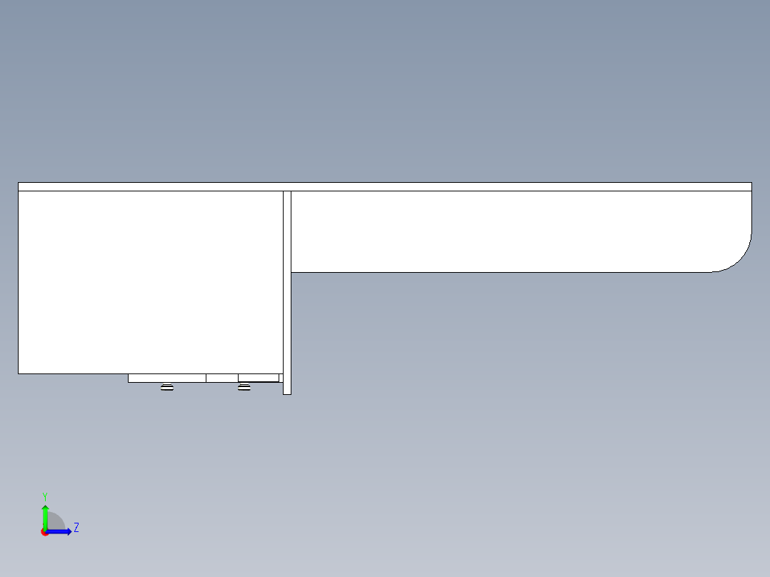 家庭卧室桌左视图