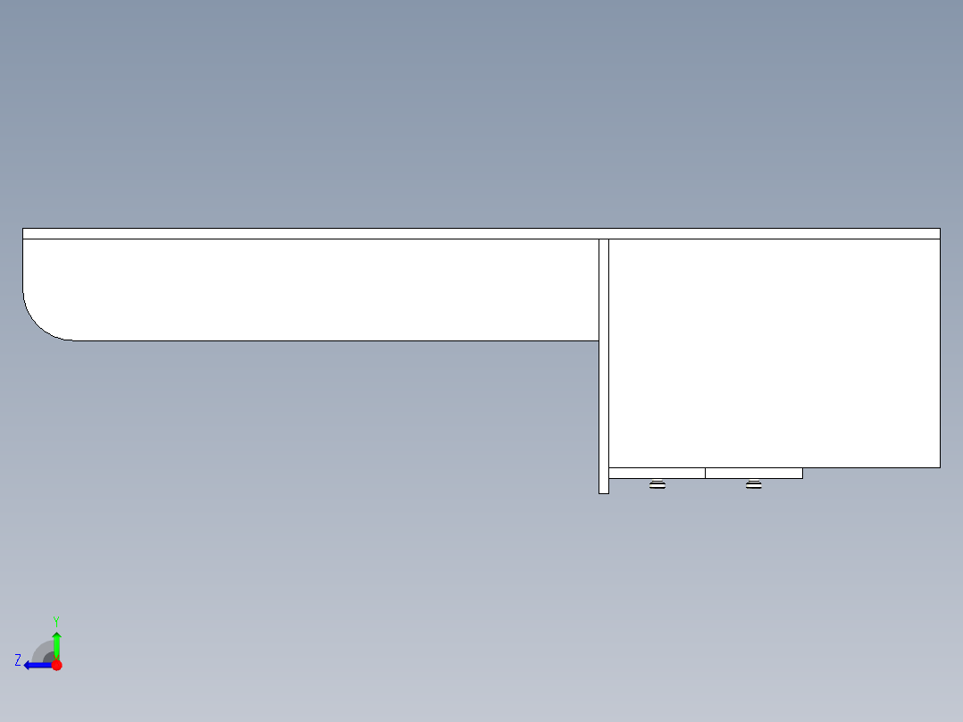 家庭卧室桌右视图