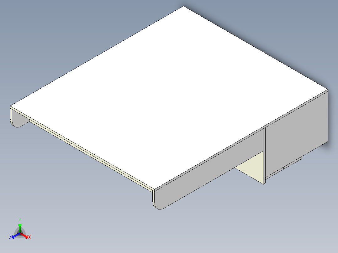 家庭卧室桌正等轴测图