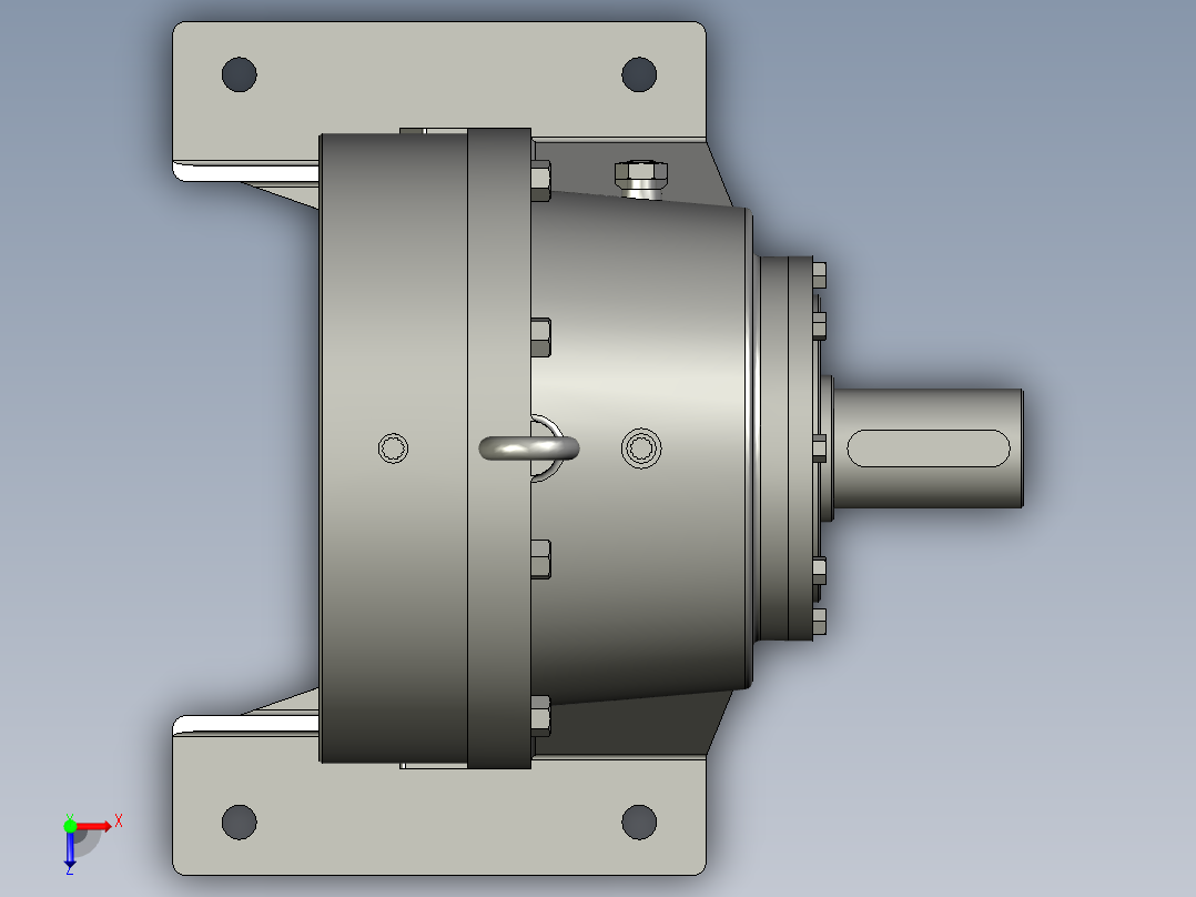 BWD型单级摆线针轮减速机BWD2-17-Y11-4P-M1-1_BWD型(单级)俯视图