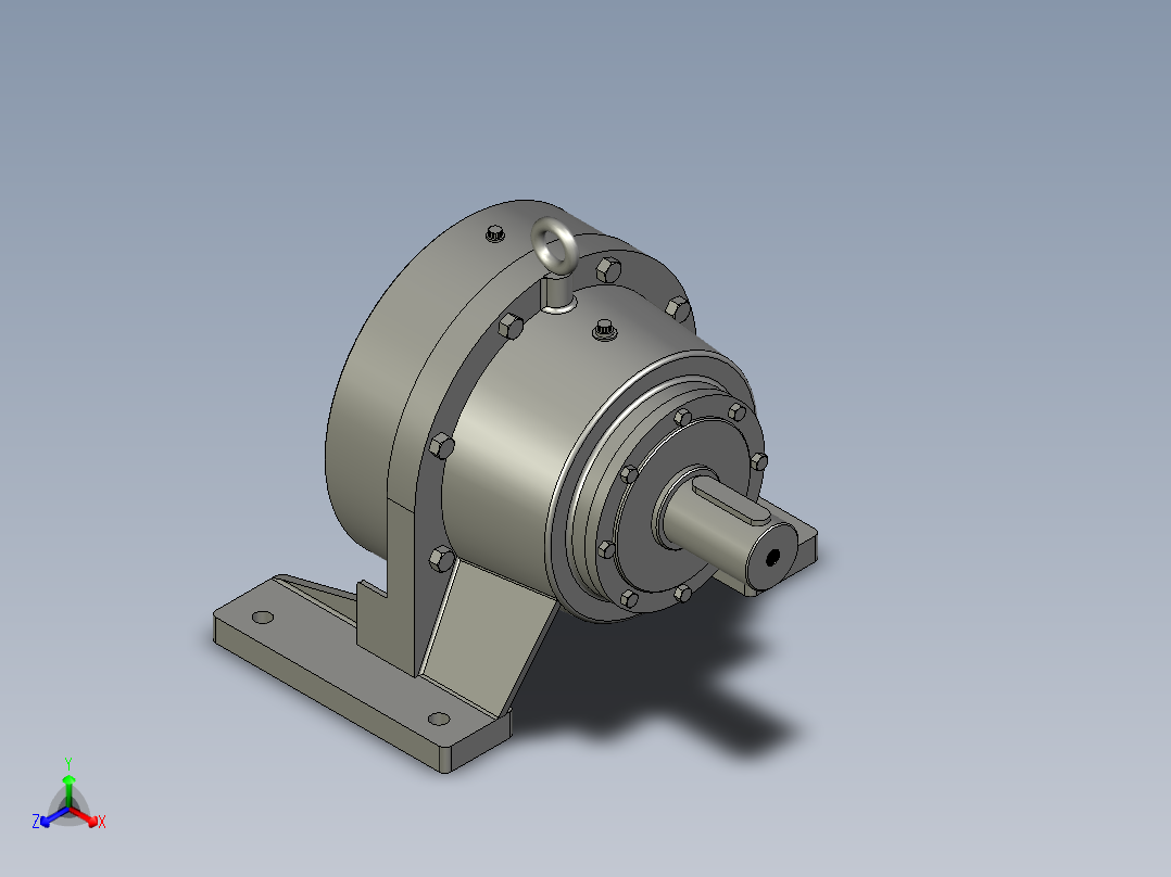 BWD型单级摆线针轮减速机BWD2-17-Y11-4P-M1-1_BWD型(单级)正等轴测图