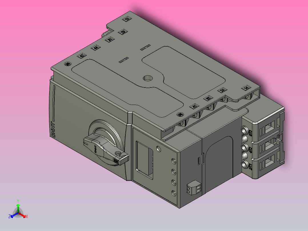 NKB1-45控制与保护开关三维模型202202主视图