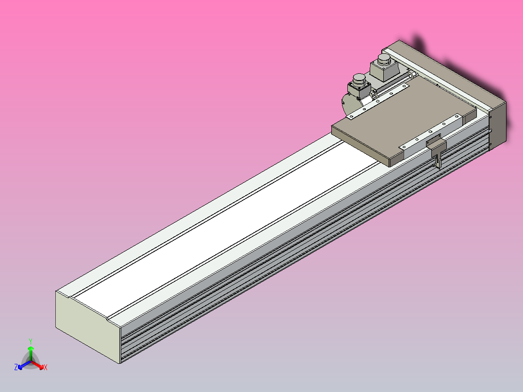 滚珠丝杠直线轴带导轨全封闭TPA-HCR-220D-3210C-L900-MR-C-P1K-N3主视图