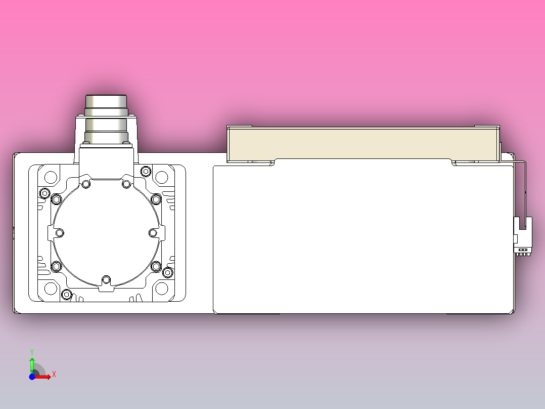 滚珠丝杠直线轴带导轨全封闭TPA-HCR-220D-3210C-L900-MR-C-P1K-N3前视图