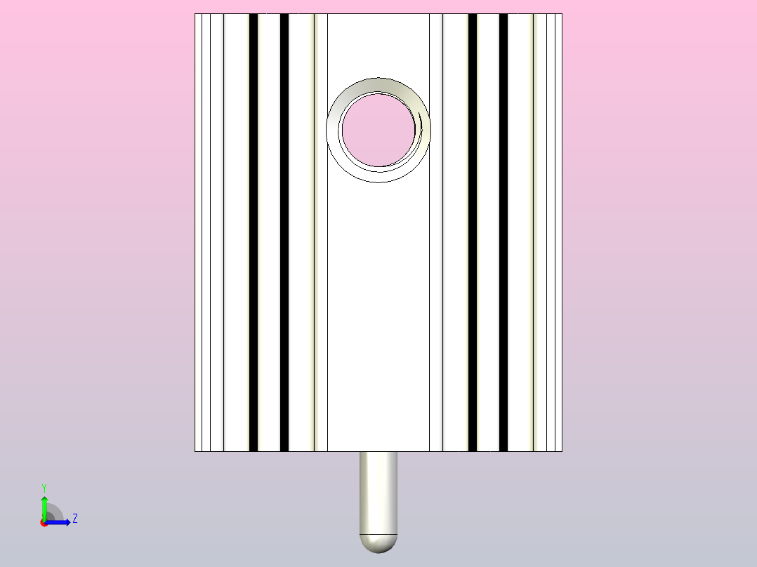 黑色散热器尺寸15 x 12 6 x 6 5 mm 11mm Pin固定ipt左视图