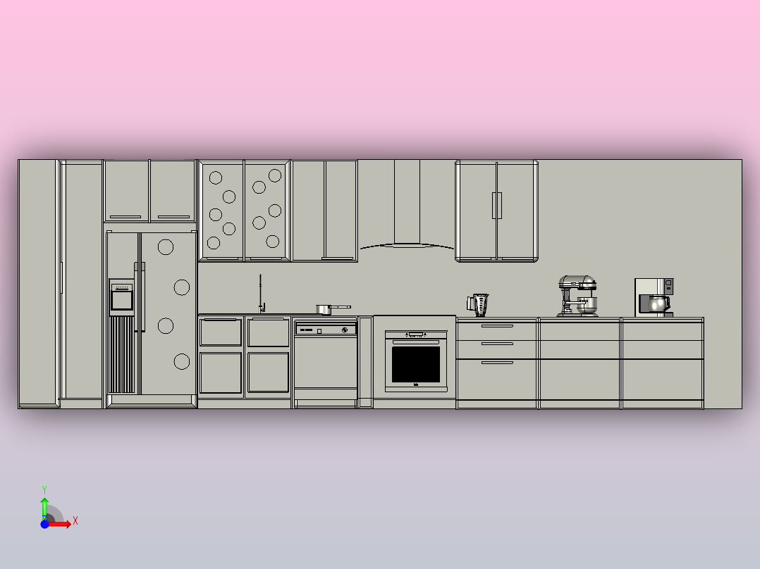 厨房设计前视图