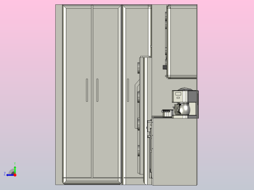 厨房设计右视缩略图