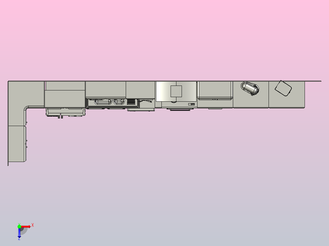 厨房设计俯视图