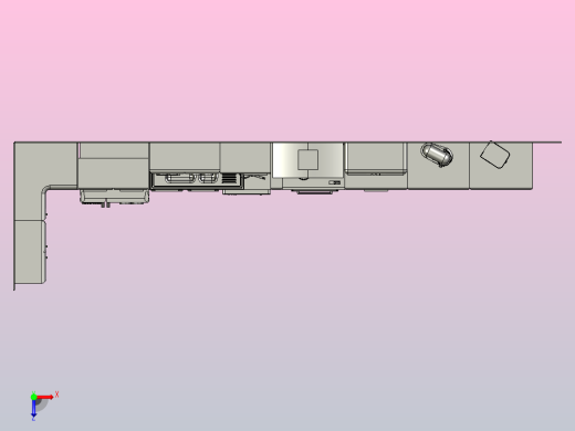 厨房设计俯视缩略图