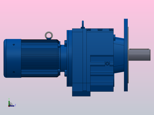 RF107法兰轴伸式安装斜齿轮减速机RF107-Y4-4P-112M-M1-0°-Φ350左视缩略图