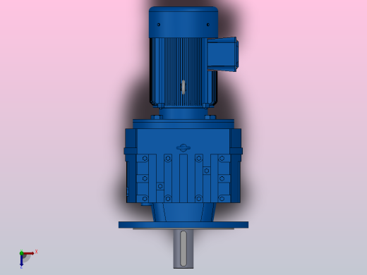 RF107法兰轴伸式安装斜齿轮减速机RF107-Y4-4P-112M-M1-0°-Φ350俯视缩略图