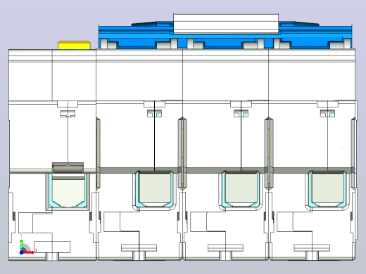 DZ158LE-125 3P&amp;N剩余电流动作断路器三维模型202307前视缩略图