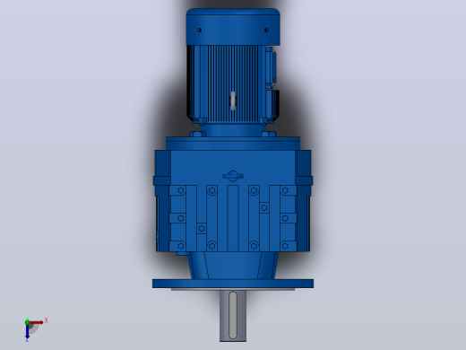 RF87法兰轴伸式安装斜齿轮减速机RF87-Y0.25-8P-71-M1-0°-Φ300俯视缩略图