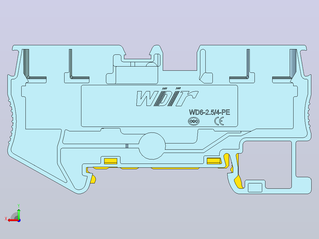 电器通用端子台ZIW92-2.5B后视图