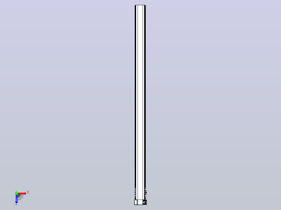 皮带直线轴半封闭可选导轨TPA-HNB-140D-120-L2300-LP-C-P40-N3俯视图