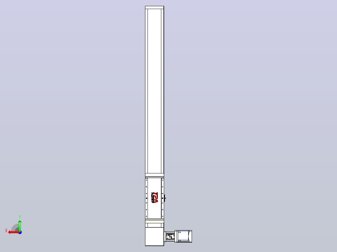 伺服电机集成皮带传动直线执行器TPA-OCB-140-256-L1050-DR-J90-N3后视图