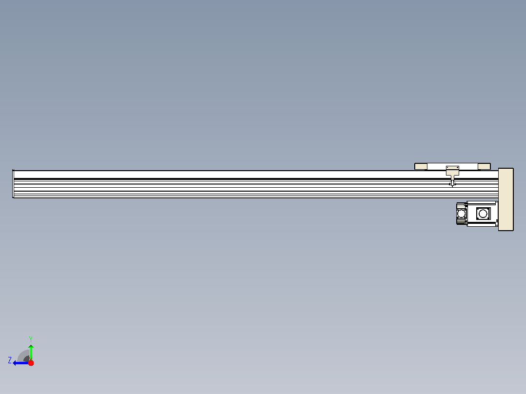 滚珠丝杠直线轴带导轨全封闭TPA-HCR-220D-3210C-L1550-MP-C-P1K-N3右视图