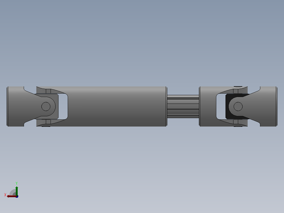 万向联轴器WSP3-PB-Y20-Y20-270／340WSP型可伸缩小型十字轴万向联轴器后视图