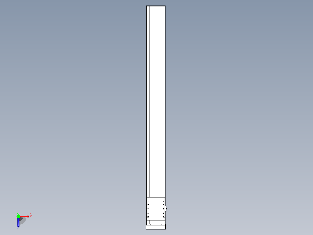 滚珠丝杠直线轴带导轨全封闭TPA-HCR-175D-2510C-L1700-MP-Y-P75-N3俯视图