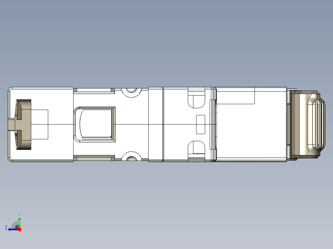 NB5-63M 1P塑料外壳式断路器三维模型202404右视图