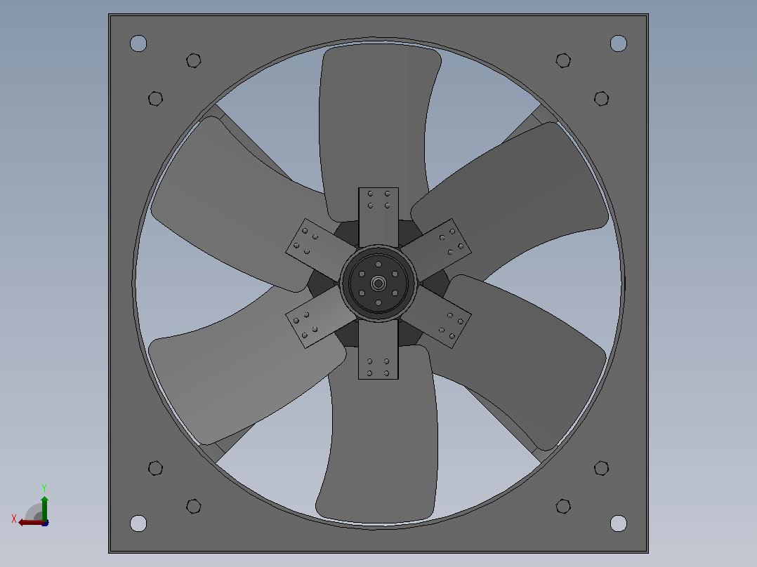 ZF040-4L-SH9轴流风机[ZF040-4L-SH9]前视图