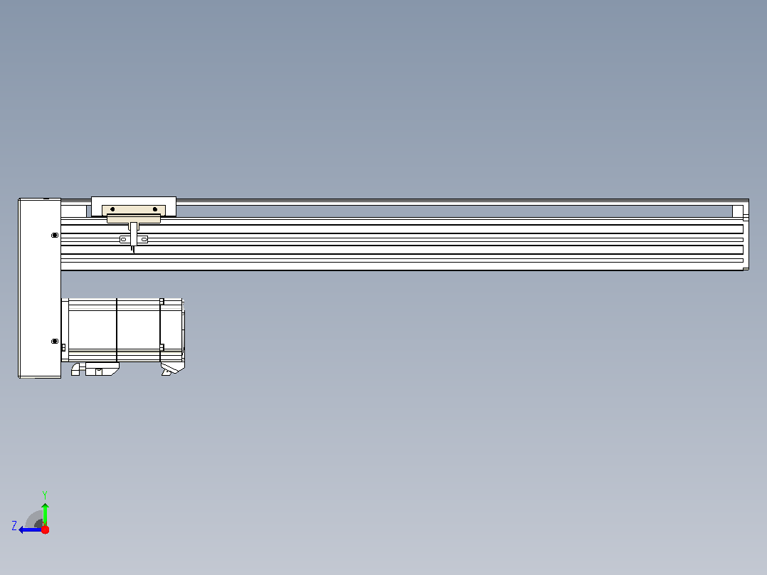 日规模组半封闭丝杆TPA-HNR-85S-1610C-L500-MP-Y-P20-N3右视图