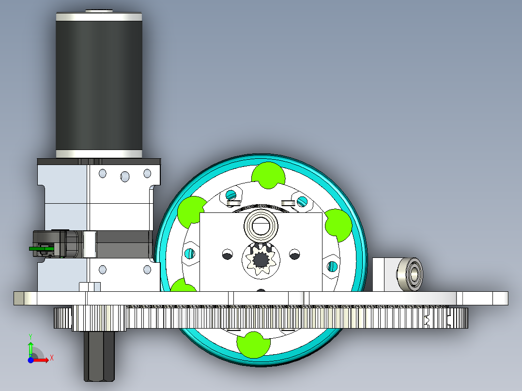小车转向机构前视图