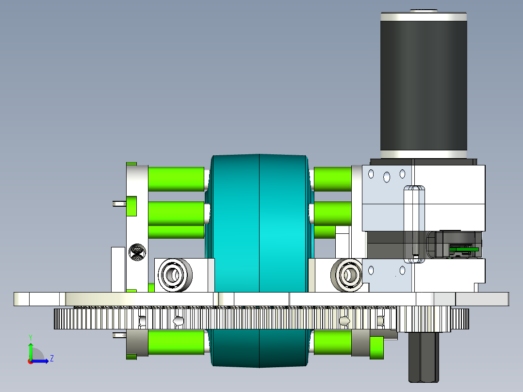 小车转向机构左视图