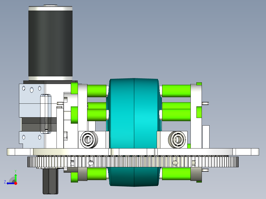 小车转向机构右视图