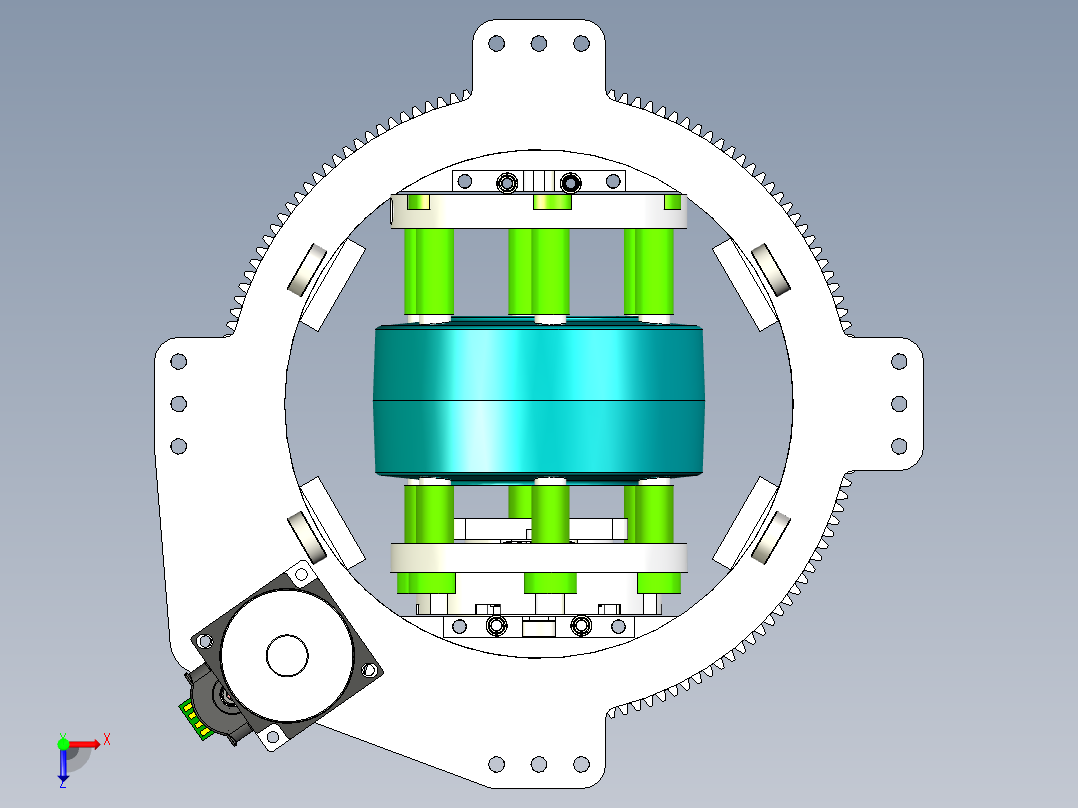 小车转向机构俯视图
