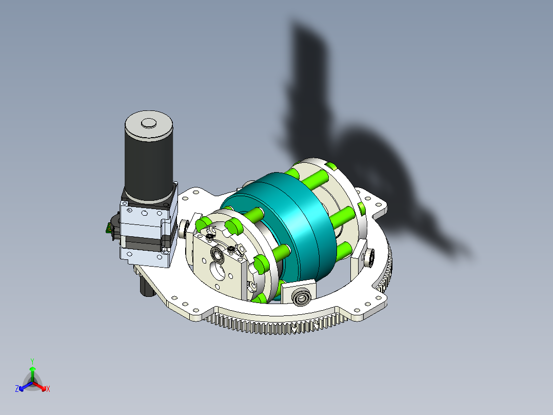 小车转向机构正等轴测图