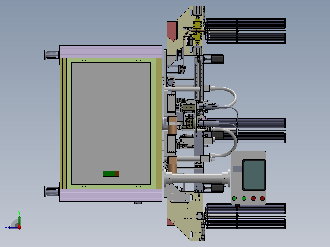 胶壳铁片组装机sw18可编辑右视图