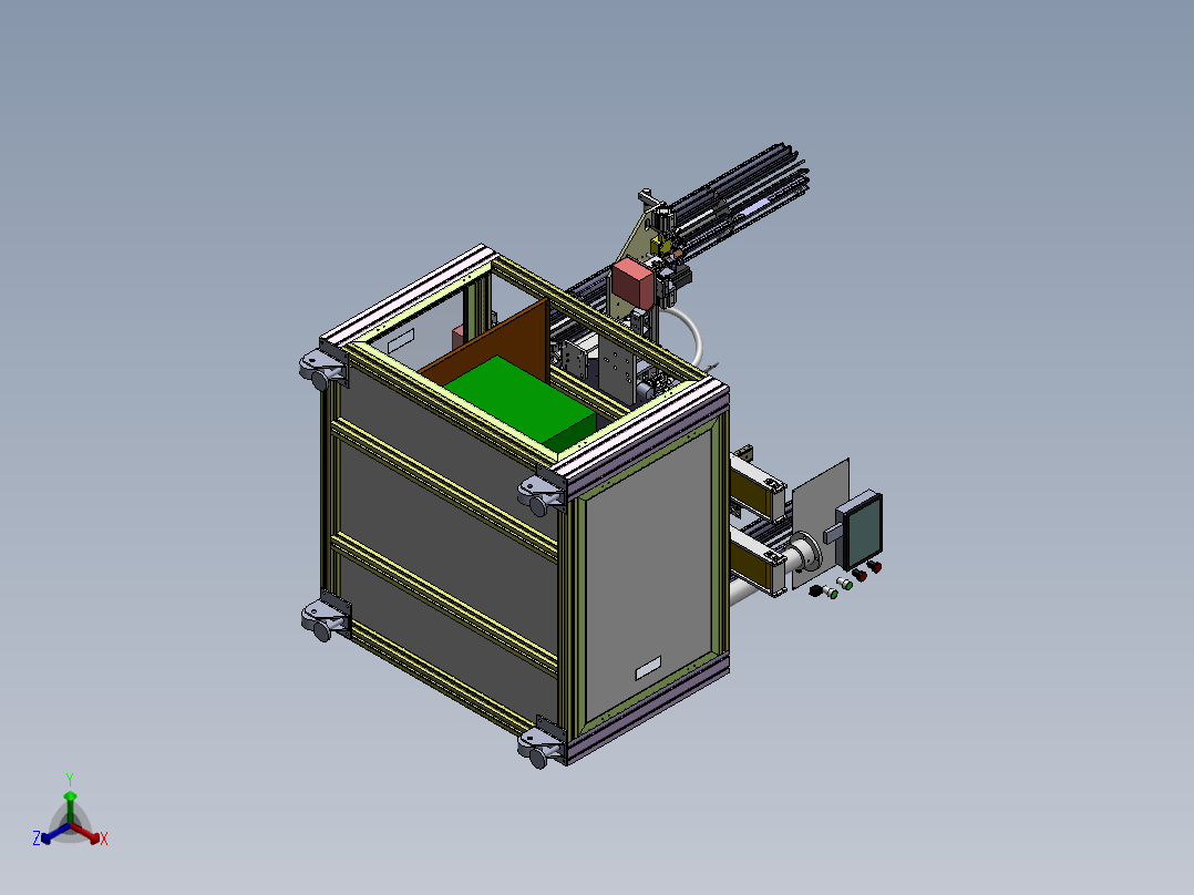 胶壳铁片组装机sw18可编辑正等轴测图
