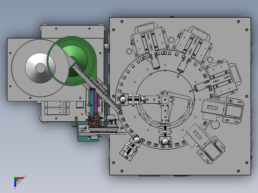 尺寸平面检测机外观检测机sw18俯视图
