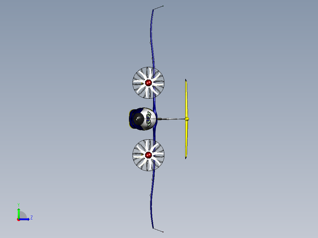 Proton Turboliner试验机3D数模图纸 x_t格式左视图
