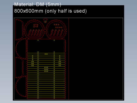 玩具圆桶箱模型激光雕刻图纸 dxf格式