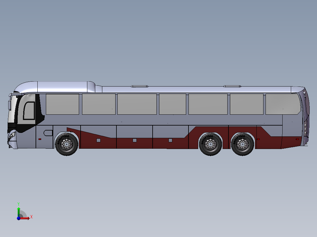 大巴设计模型前视图