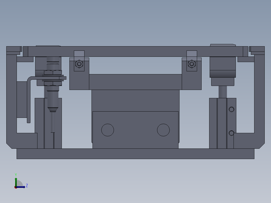 使用止回组件的推杆2左视图