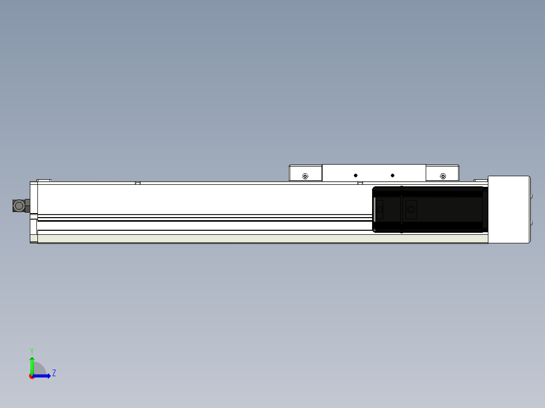 Toyo东佑达直线模组-ECH17-300-BR-400W+煞車左视图