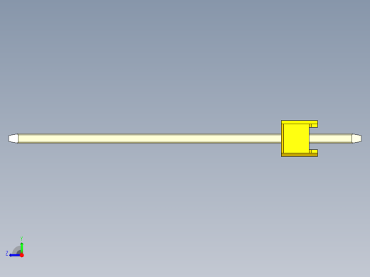 彩色公头100mil（2.54mm）系列-DS1021_yellow_1x24p_100mil_Type19_rev1.0右视缩略图