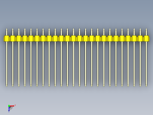 彩色公头100mil（2.54mm）系列-DS1021_yellow_1x24p_100mil_Type19_rev1.0俯视缩略图