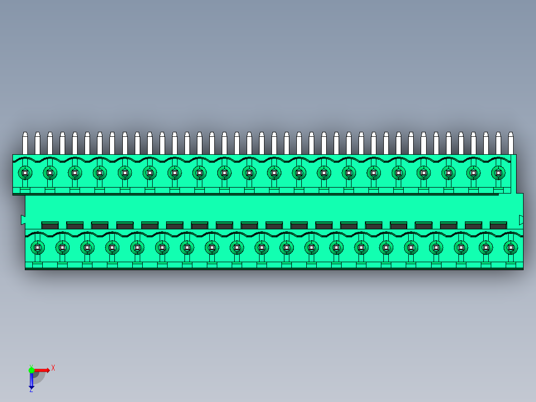 DEGSON 2EDG 系列 5.0mm 可插拔接线端子组-2EDGRT-5.0-40P-14-00AH俯视图
